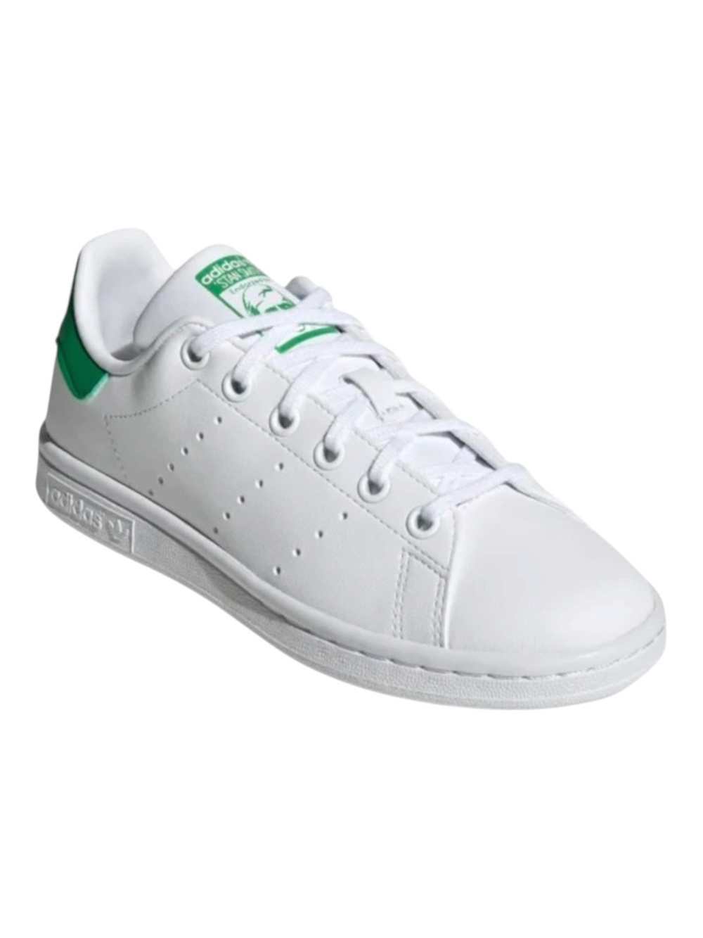 Adidas ★ Stan Smith Vegan Tennis Shoes Sneakers ★ Cloud White Green ★ Girl’s 2M - Picture 15 of 16